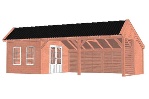 Kapschuur De Stee 900x425 cm - Combinatie 1 afbeelding
