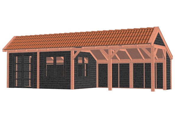 Kapschuur De Stee 980x360 cm - Combinatie 1 afbeelding