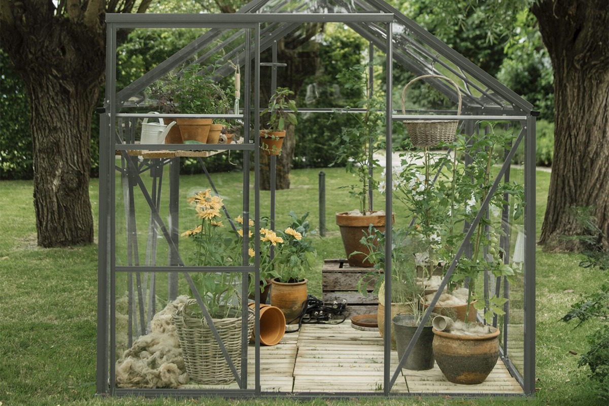 Tuinkas Kate IV - 192x375 cm - Groengrijs- - Veiligheidsglas- Royal Well afbeelding
