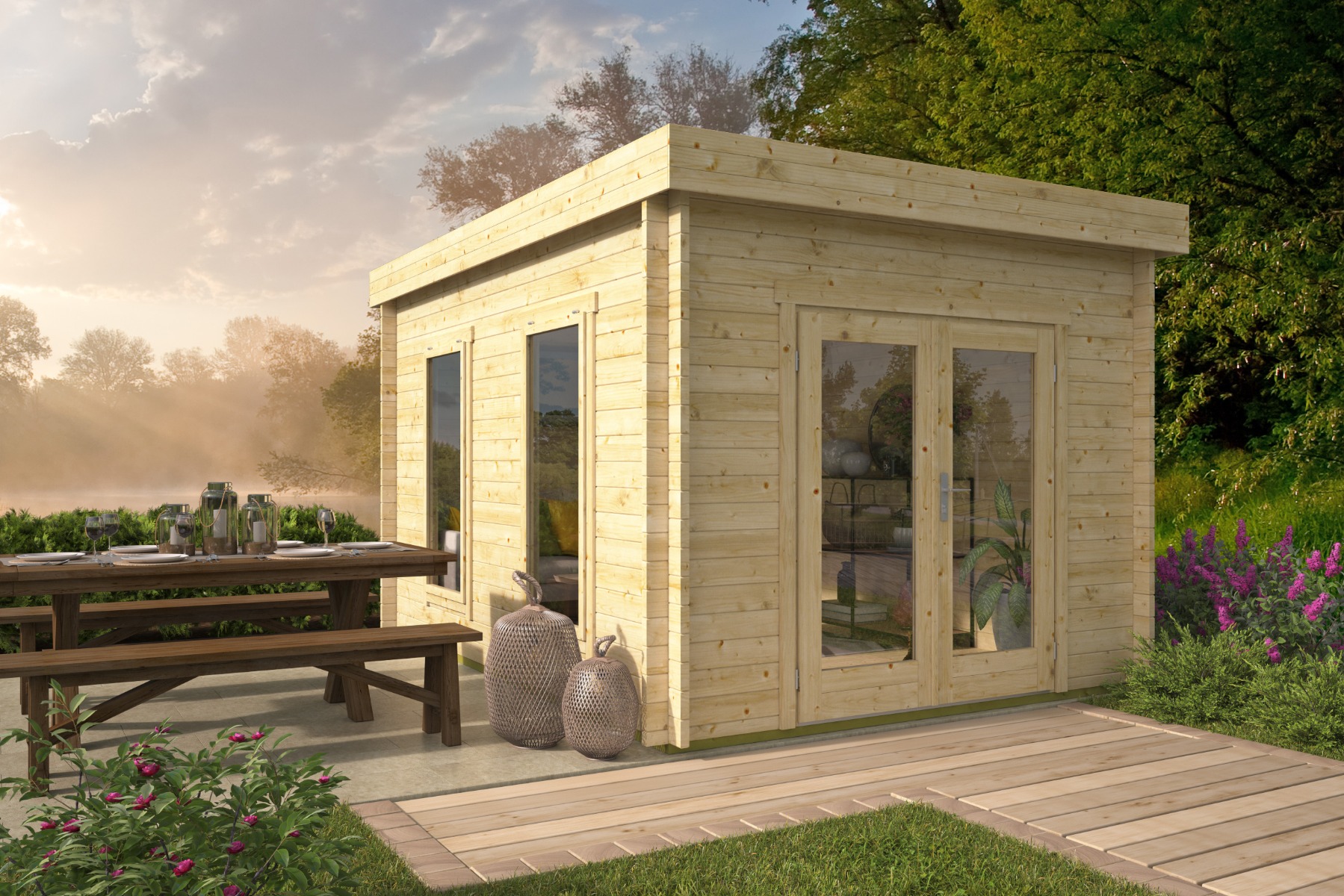 Tuindeco Kerry Blokhut 300x400 cm 40 mm vuren blank