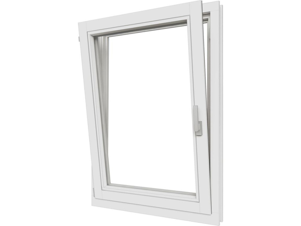 Draai/kiepraam - 77,4x107,4 cm - linksdraaiend - wit - incl. raambeslag afbeelding