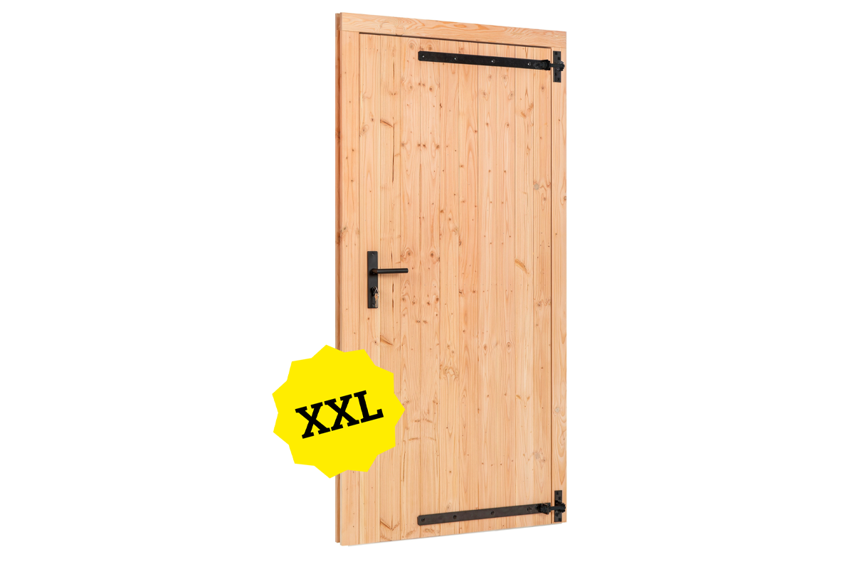 Douglas enkele klampdeur XXL 120x215 cm buitenmaat, rechtsdraaiend- - - Tuindeco afbeelding