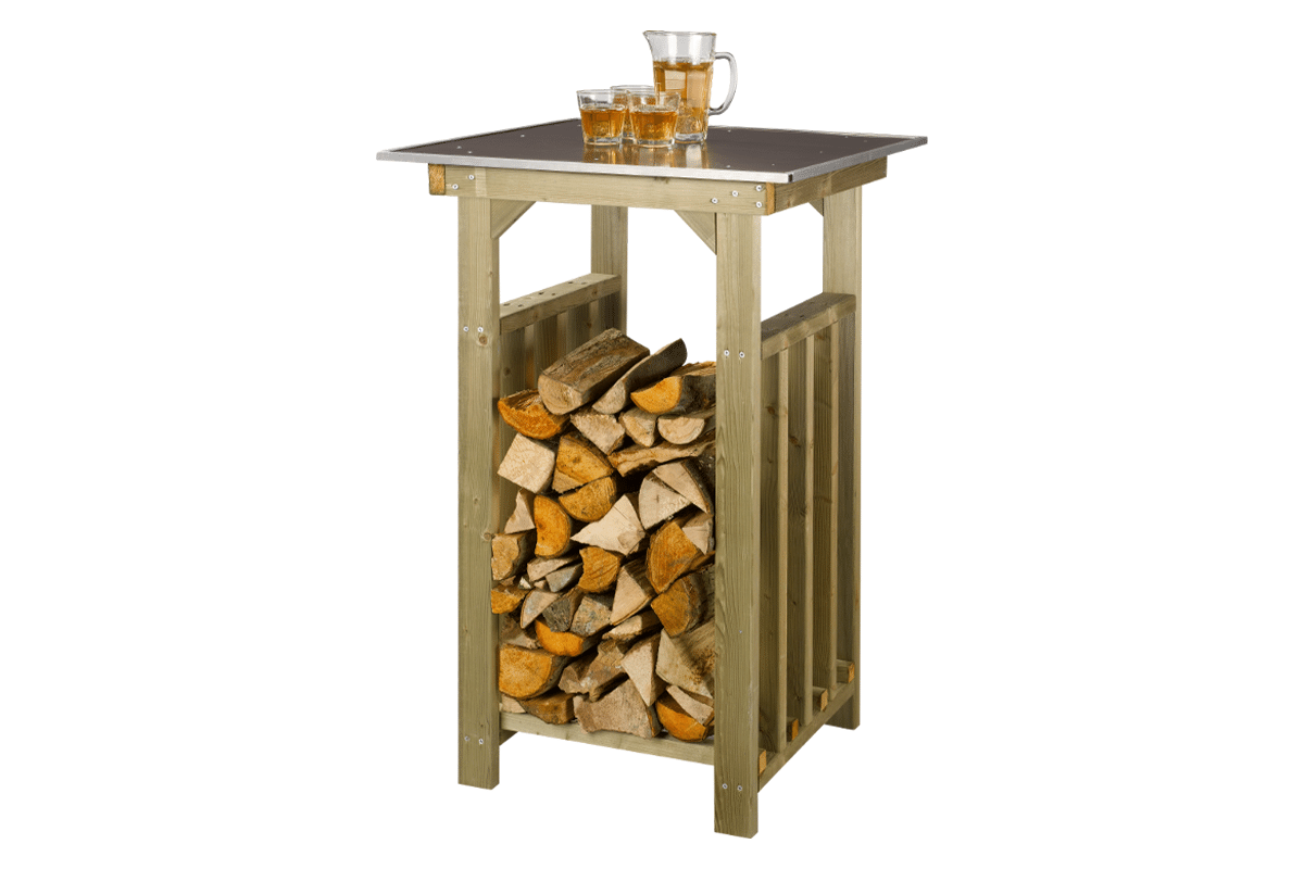 Lutrabox Houtopslag/Statafel 70x70x110 cm