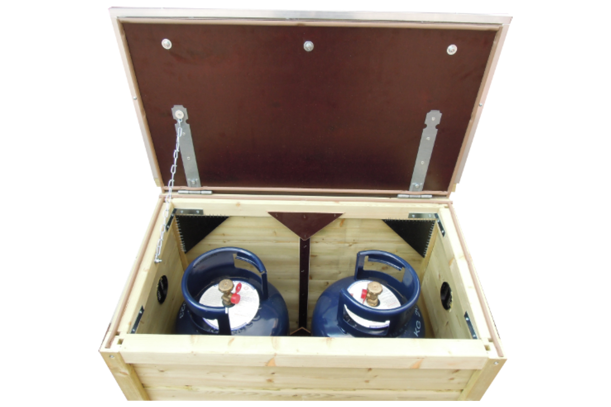 Lutrabox Opbergkist voor 2 gasflessen 70x35x60 cm - geïmpregneerd