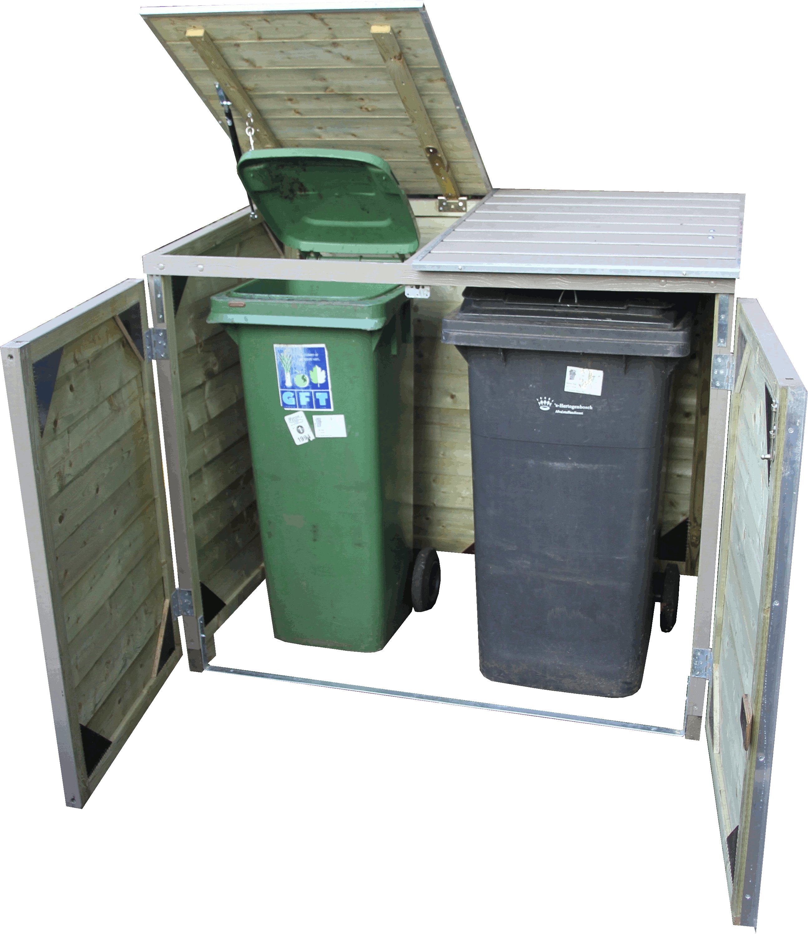 Lutrabox Containerberging dubbel 141x90x122 cm