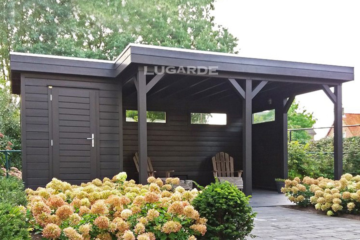 Lugarde PR46 tuinhuis 600x360 cm 44 mm vuren blank