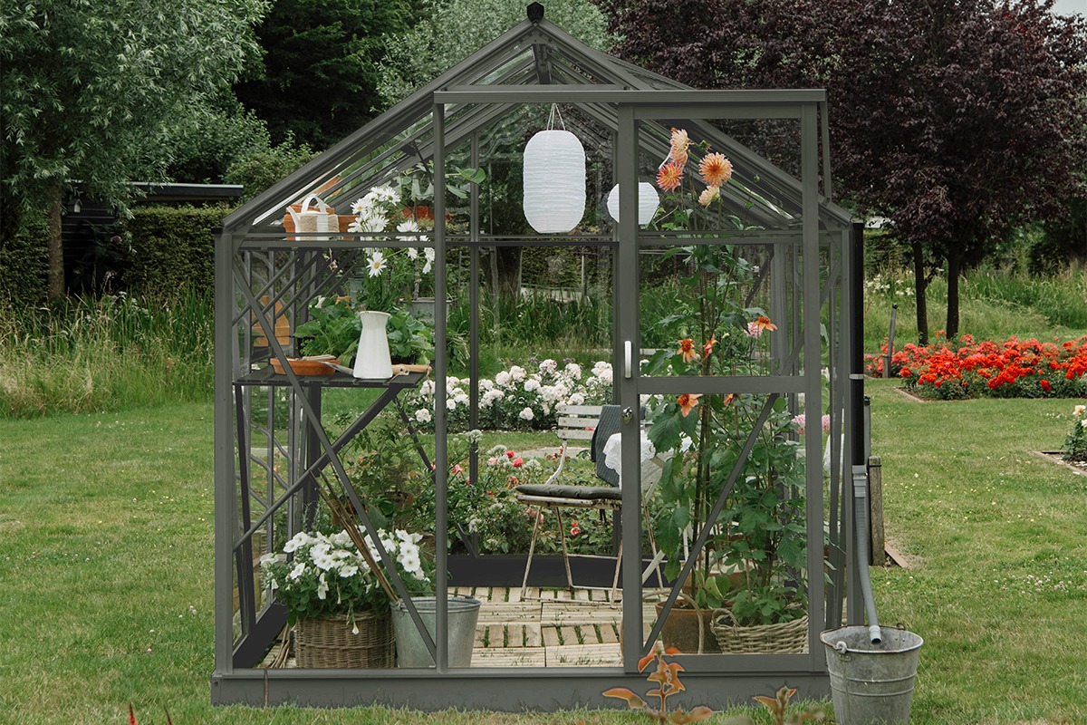 Tuinkas Mary I - 212x222 cm - Groengrijs- - Veiligheidsglas- Royal Well afbeelding