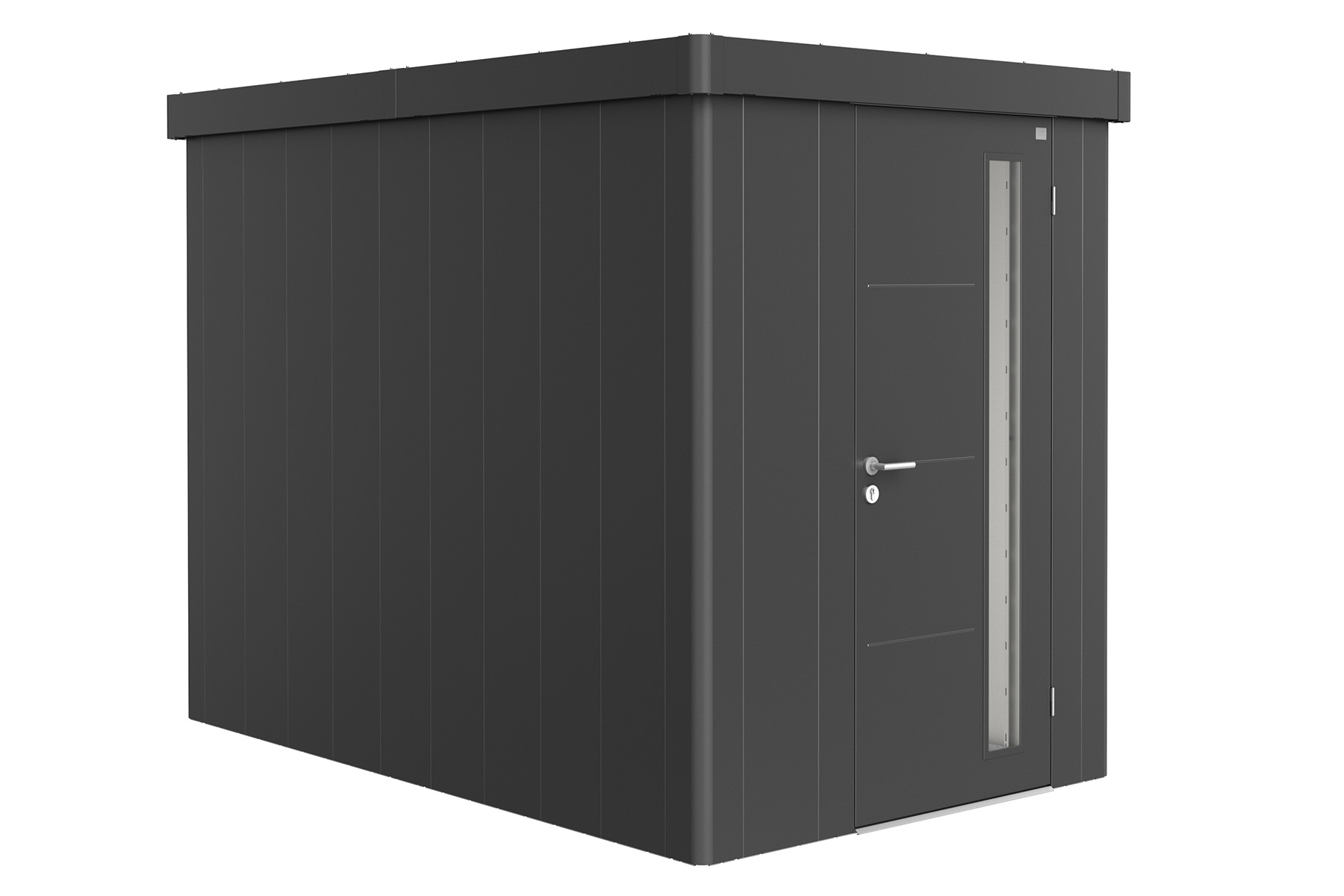 Biohort Metalen tuinhuis Neo - Enkele deur - Donkergrijs - 3A (180x292 cm) afbeelding