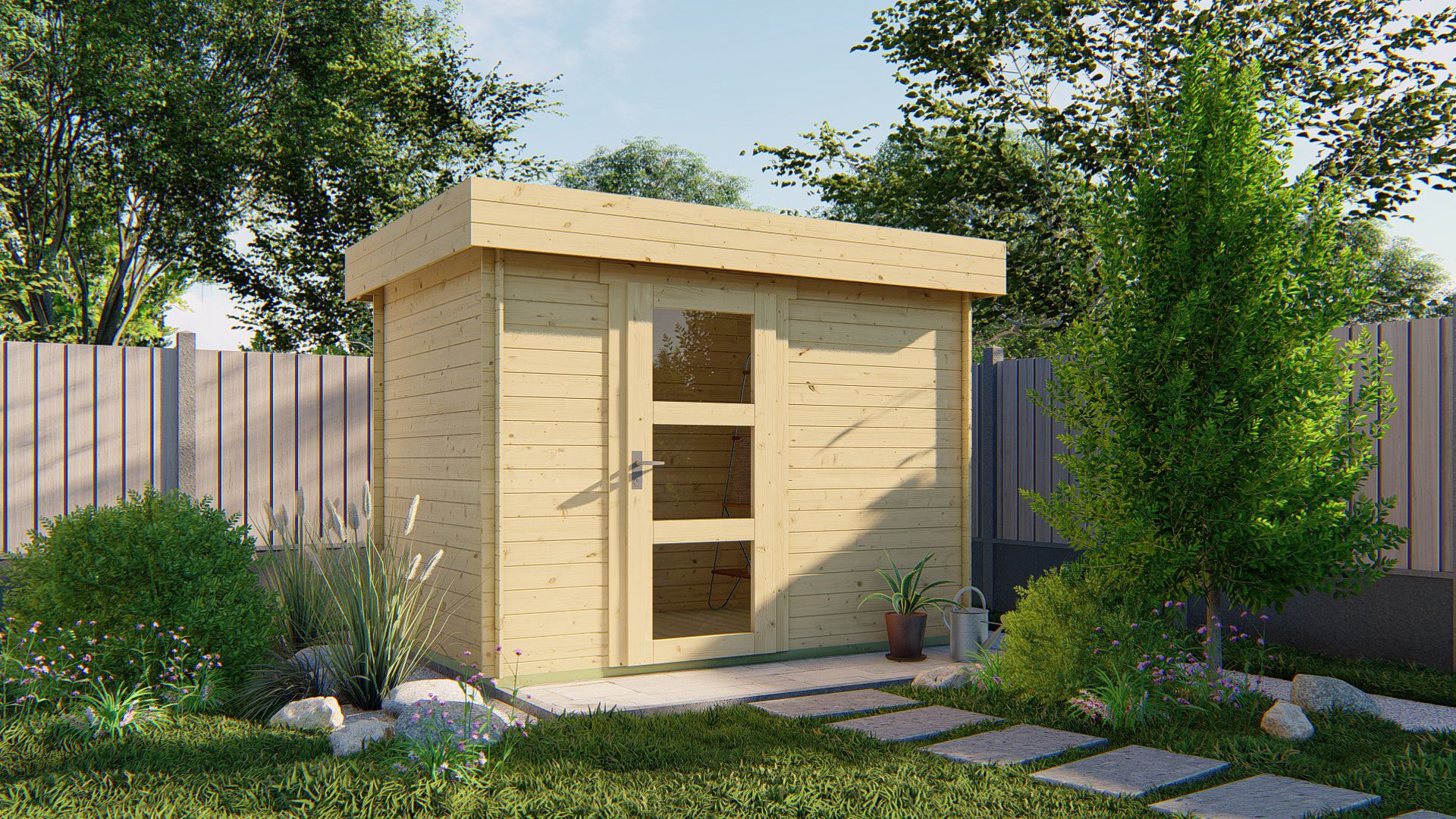 Blokhut Novalie 300x200 cm - Red class wood geïmpregneerd afbeelding