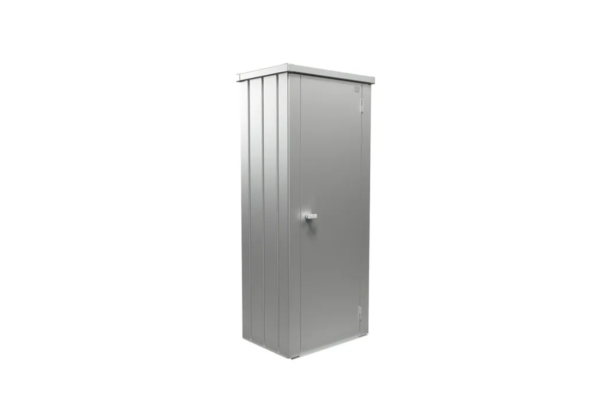 Biohort Julia M HIGH metalen terraskast 77,7x57x180,9 cm zilver metallic