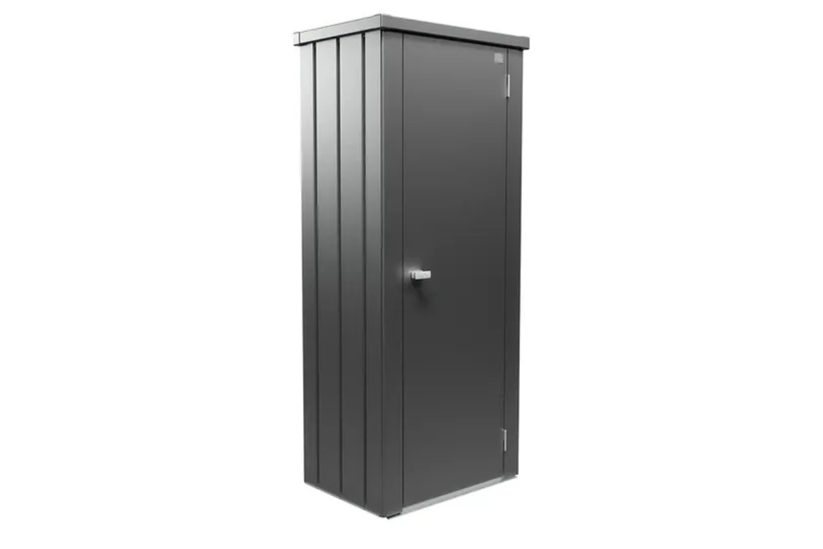 Biohort Julia M HIGH metalen terraskast 77,7x57x180,9 cm donkergrijs metallic
