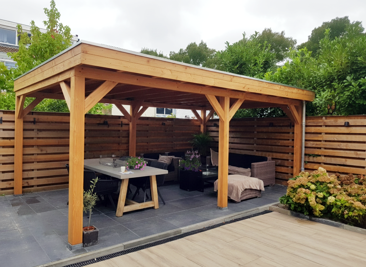 Overkapping Novo 600x400 cm Douglas (incl. EPDM)