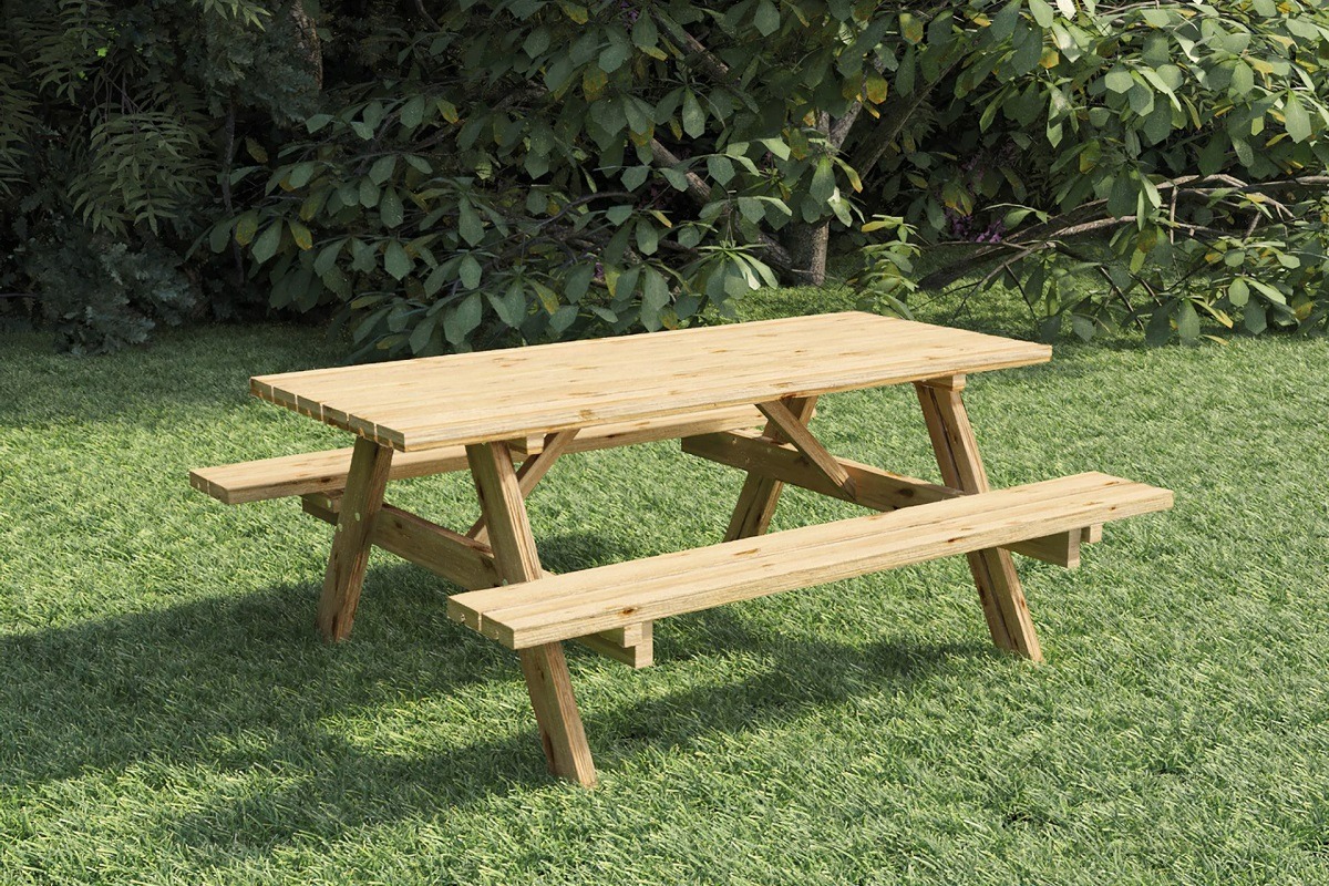 Vuren picknicktafel extra