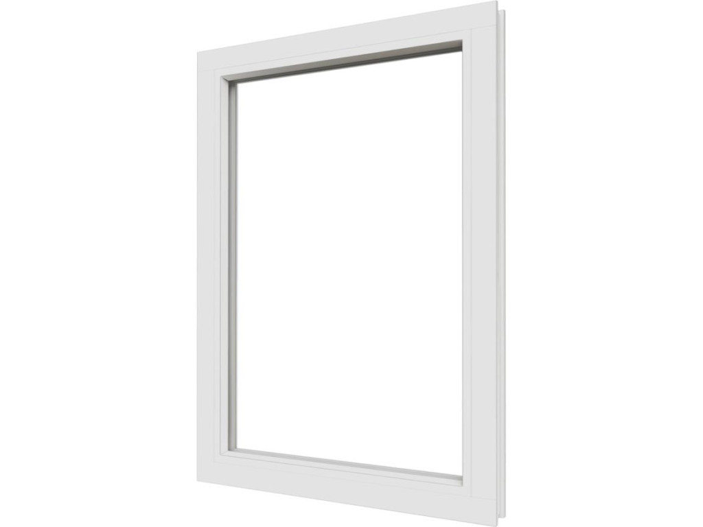 Vast raamkozijn meranti - 77,4x107,4 cm - Wit afbeelding