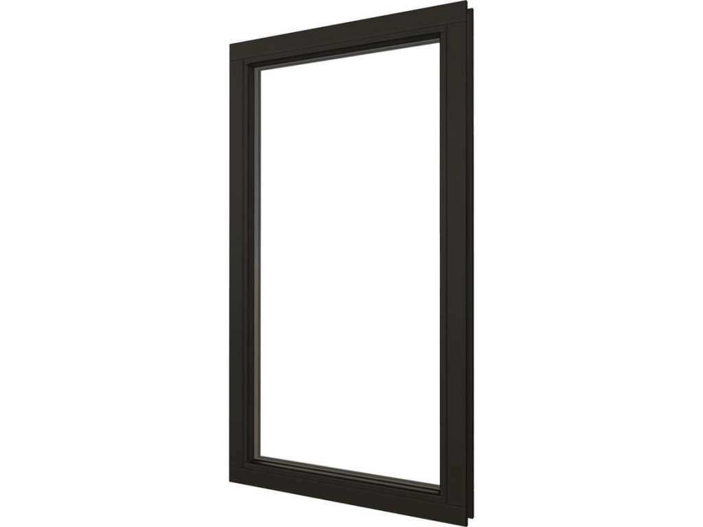 Vast raamkozijn meranti - 77,4x137,4 cm - zwart afbeelding