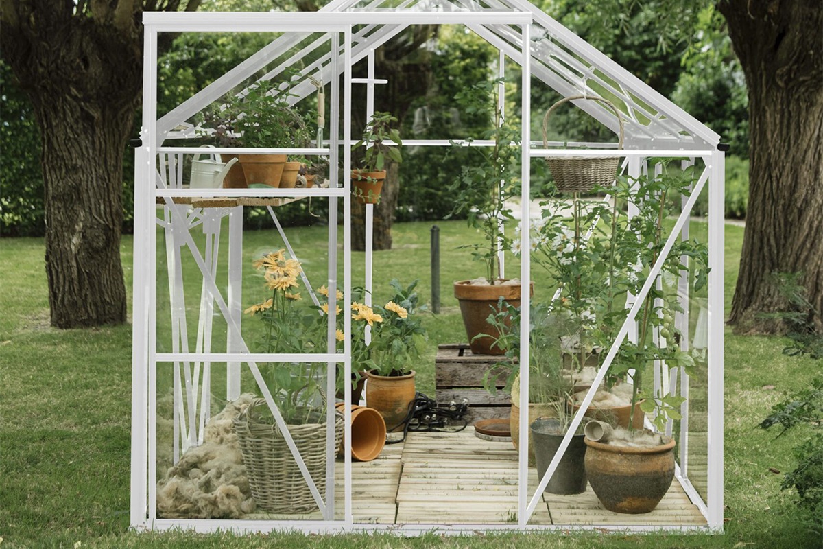 Tuinkas Kate IV - 192x375 cm - Wit- - Veiligheidsglas- Royal Well afbeelding