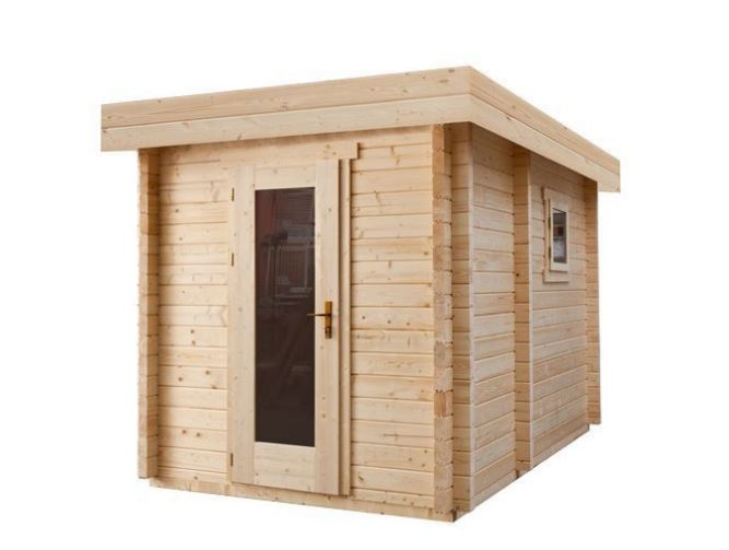 Buitensauna Plat Dak Interflex 2335 - 231x343 cm (70 mm)