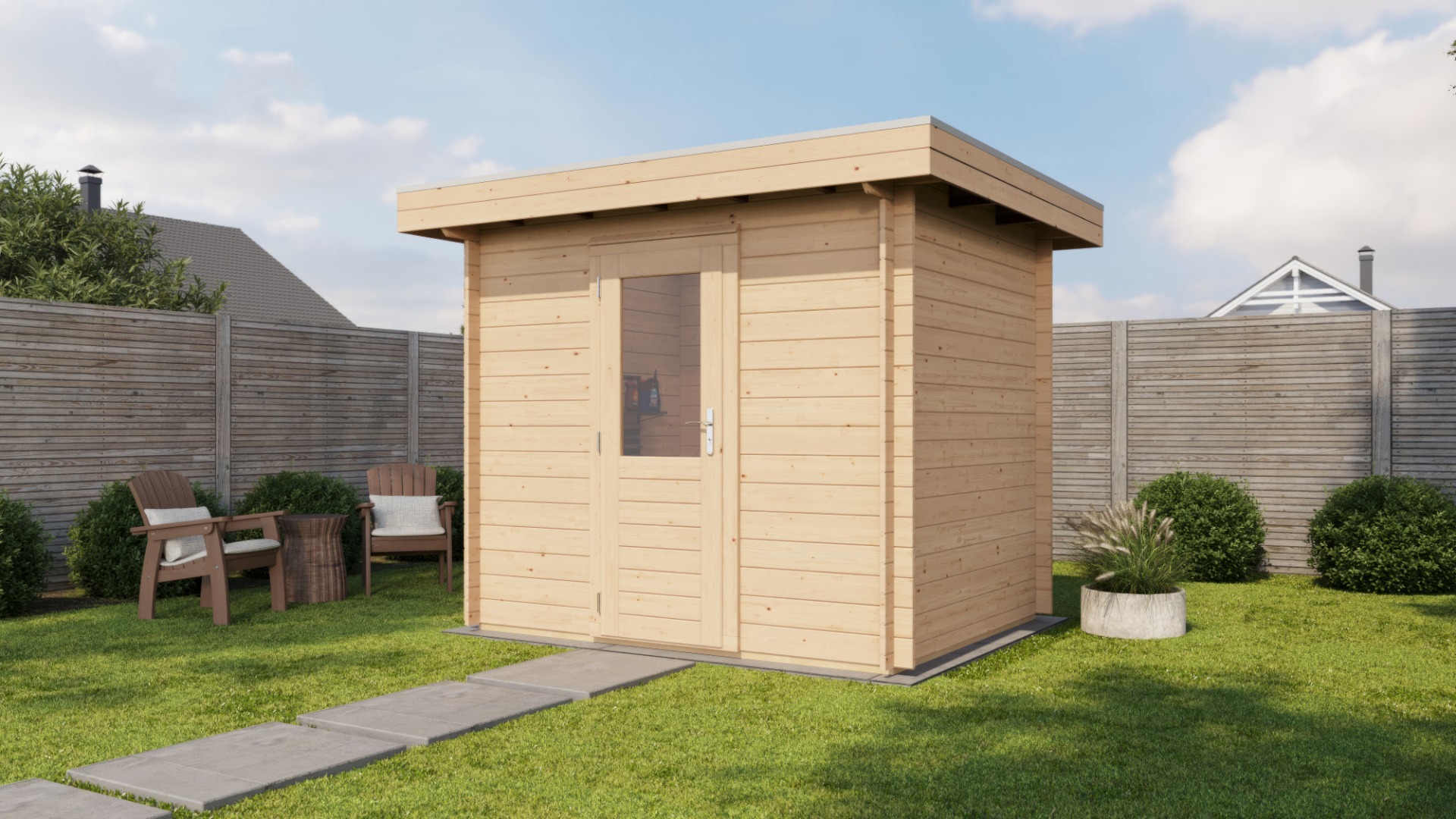 Lugarde Select Blokhut Arnhem 250x200cm - Onbehandeld afbeelding