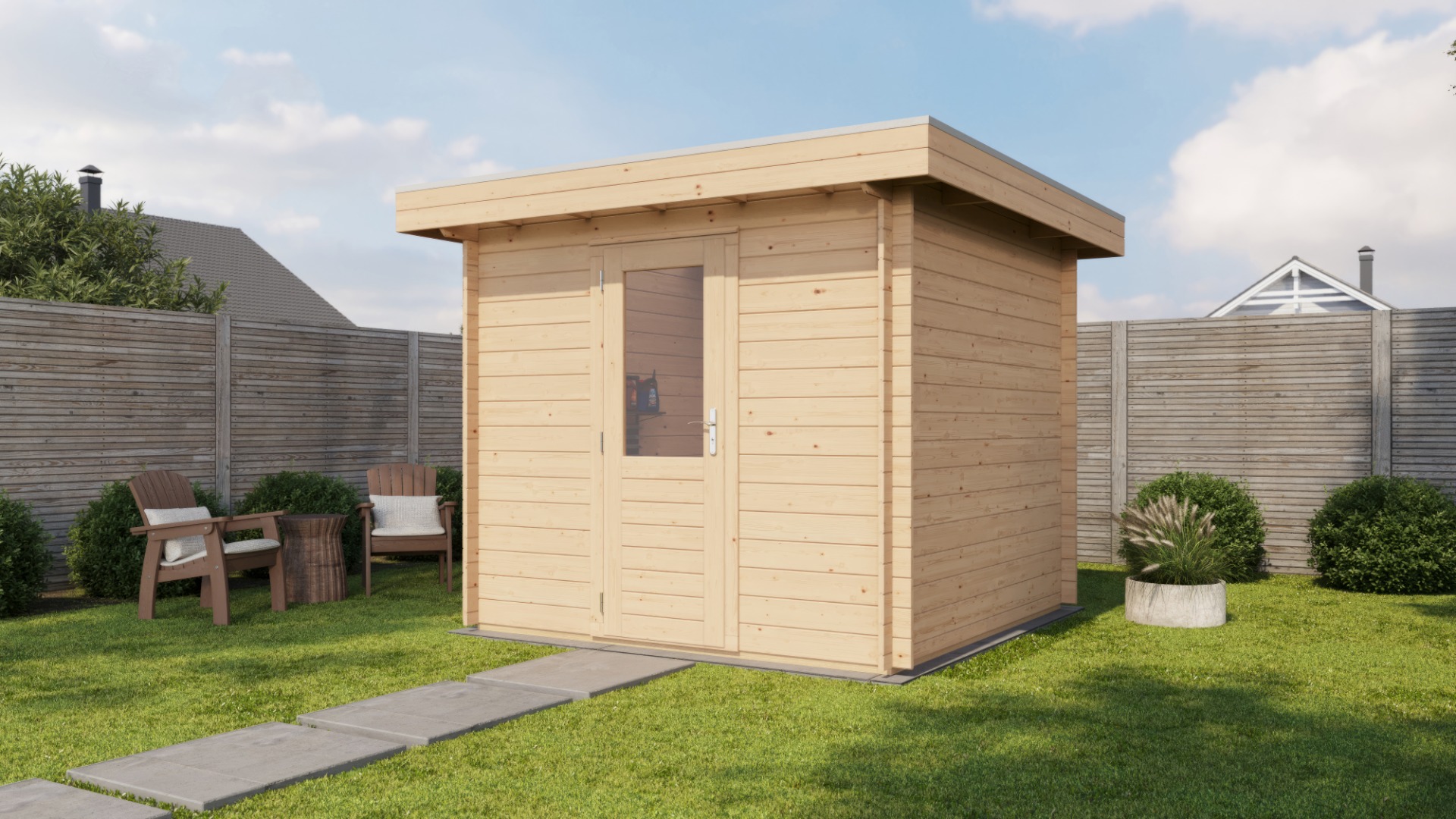 Lugarde Select Blokhut Zwolle 250x250cm - Onbehandeld afbeelding