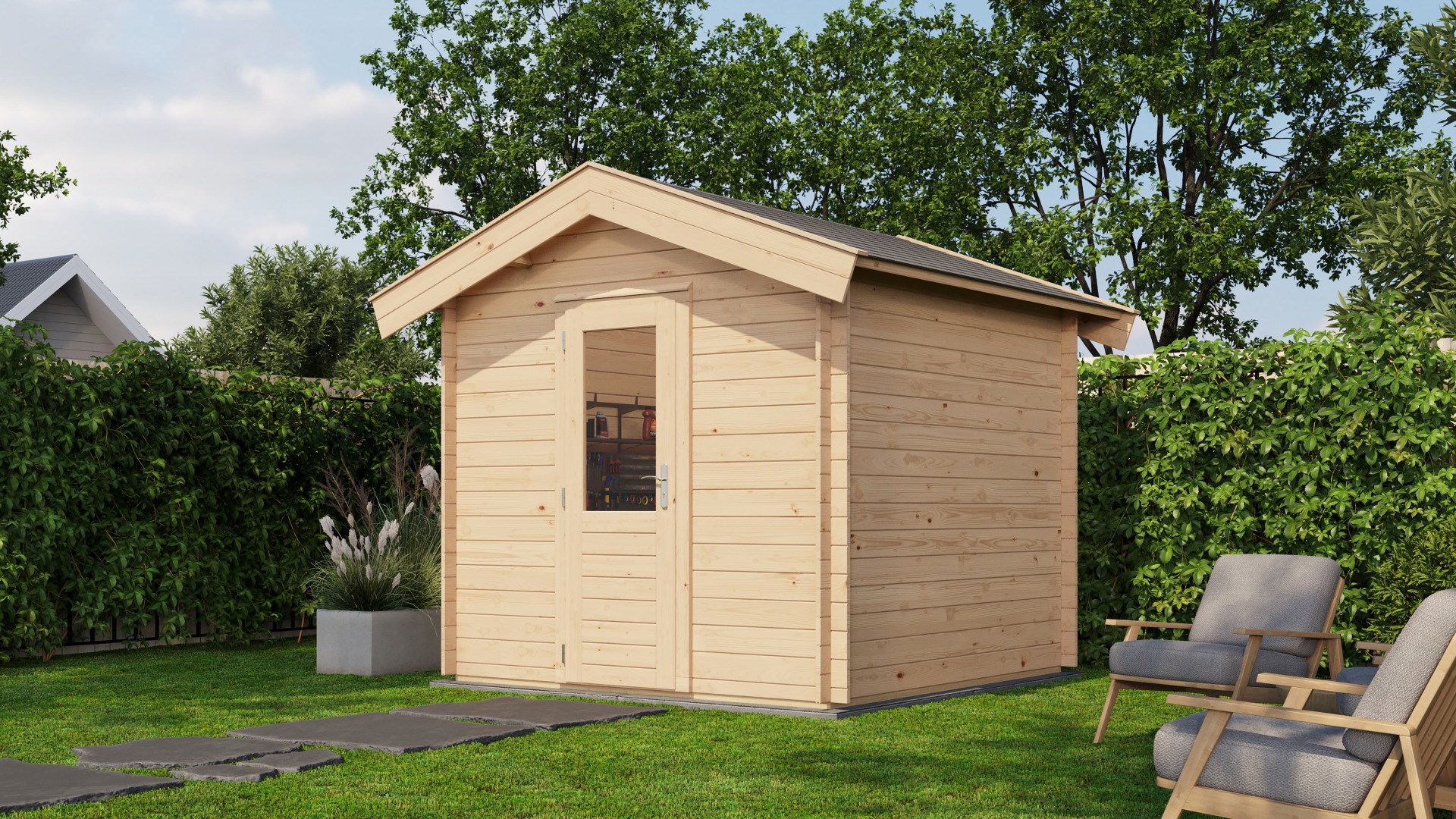 Lugarde Select Blokhut Hengelo 250x250cm - Onbehandeld afbeelding