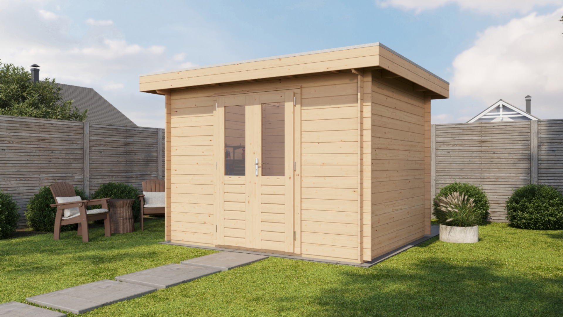 Lugarde Select Blokhut Wassenaar 300x250cm - Onbehandeld afbeelding