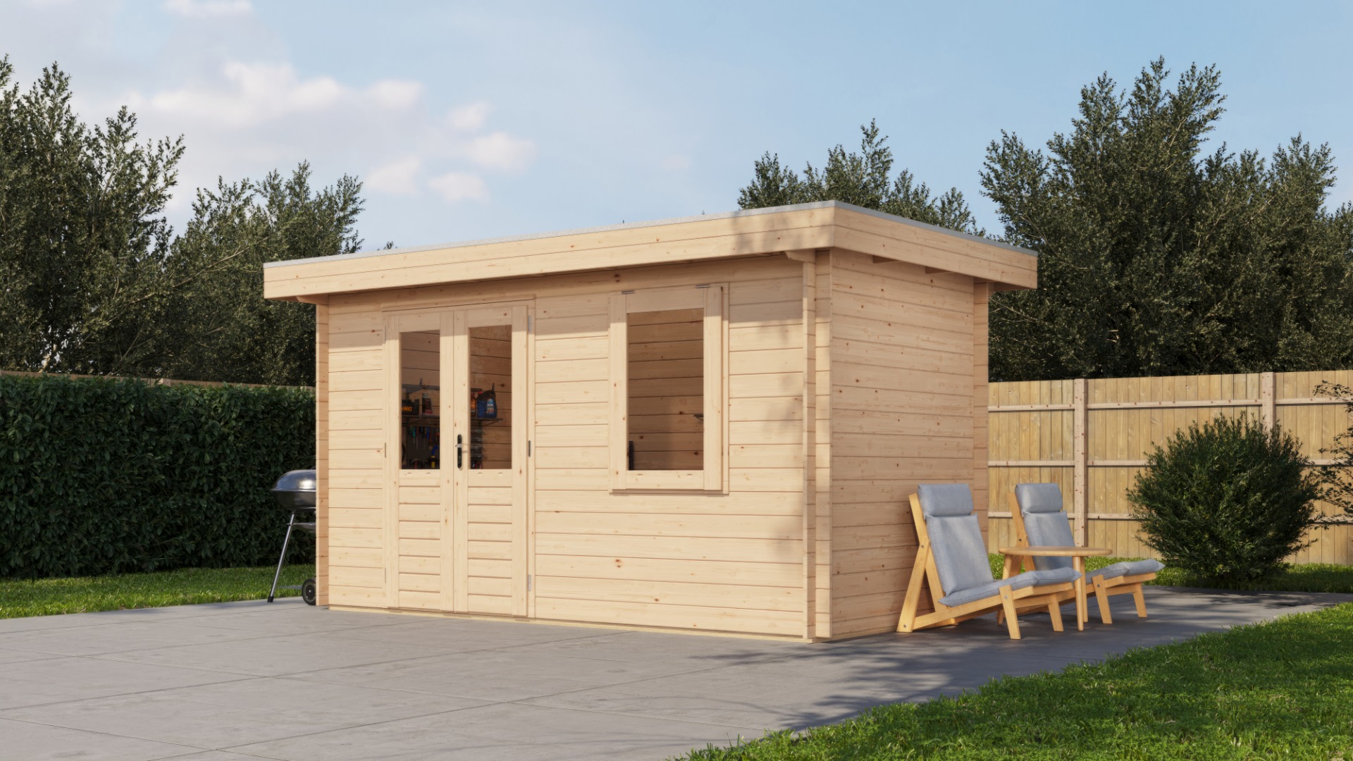Lugarde Select Blokhut Doetinchem 400x200cm - Onbehandeld afbeelding