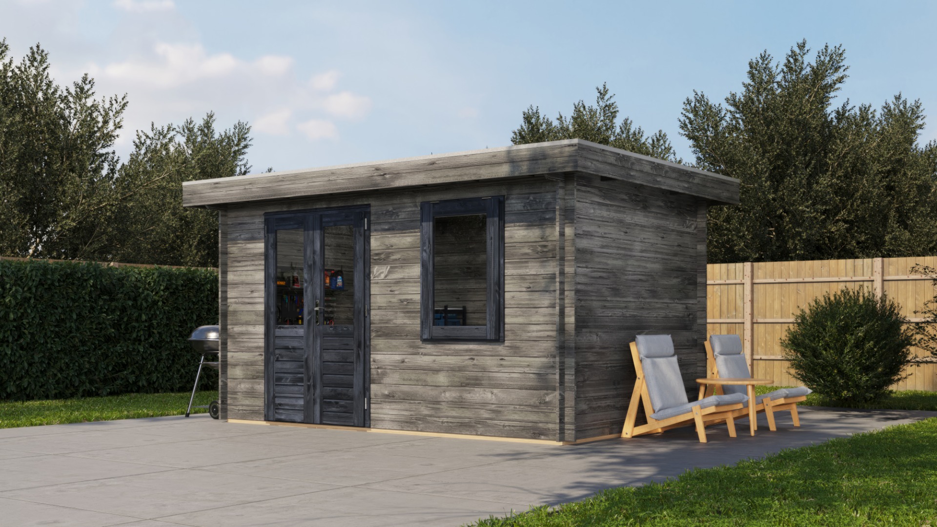 Lugarde Select Blokhut Veenendaal 400x250cm - Keteldruk Grijs afbeelding 1