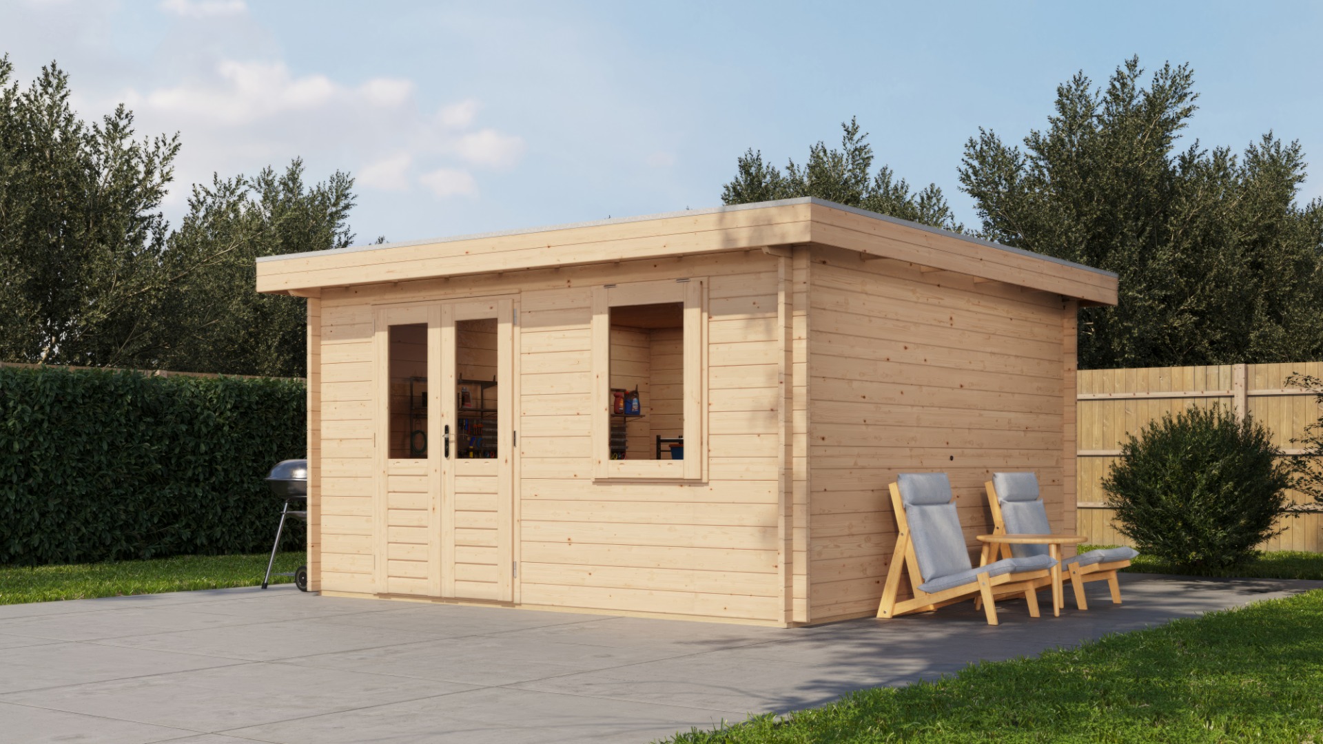 Lugarde Select Blokhut Winterswijk 400x400cm - Onbehandeld afbeelding