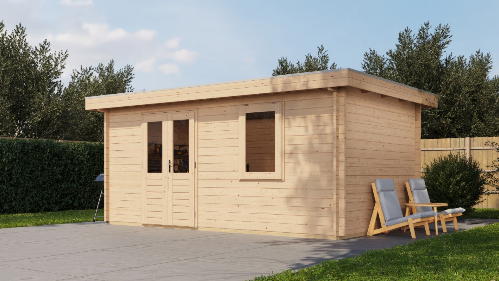 Lugarde Select Blokhut Zevenaar 500x300cm - Onbehandeld afbeelding
