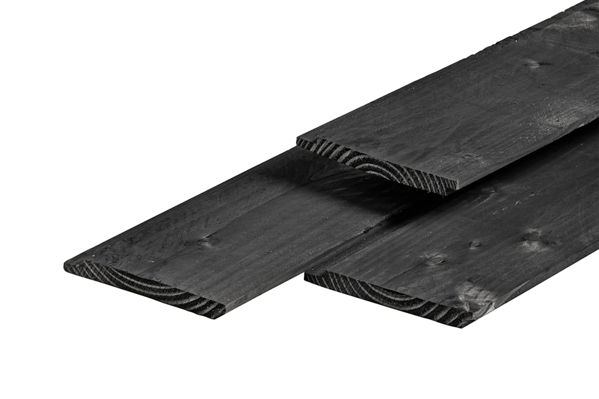 Douglas sponningplank 1,8x19x500 cm zwart