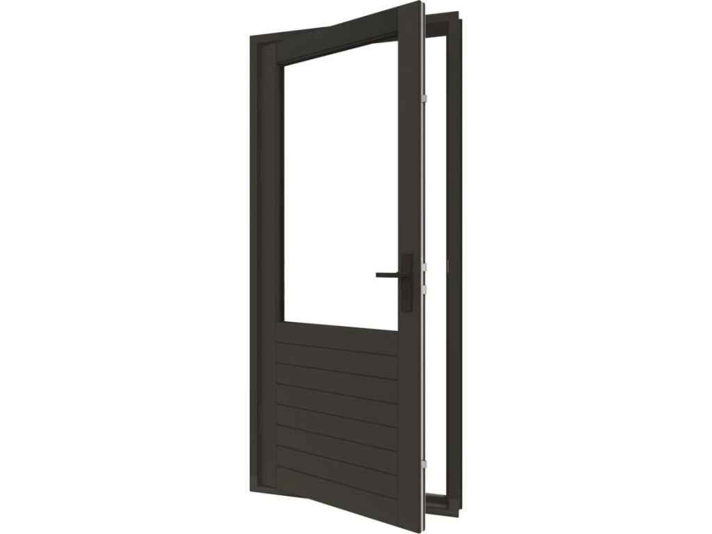 Stapeldorpeldeur - linksdraaiend - 93x216,9 + kozijn 103,8x226,3 cm -zwart (incl. DTS en deurbeslag) afbeelding