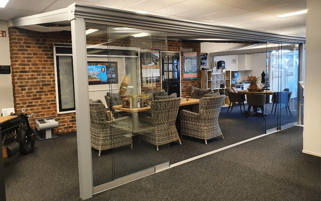 Greenline veranda 600x350 cm - polycarbonaat dak - incl. spots - Strijen