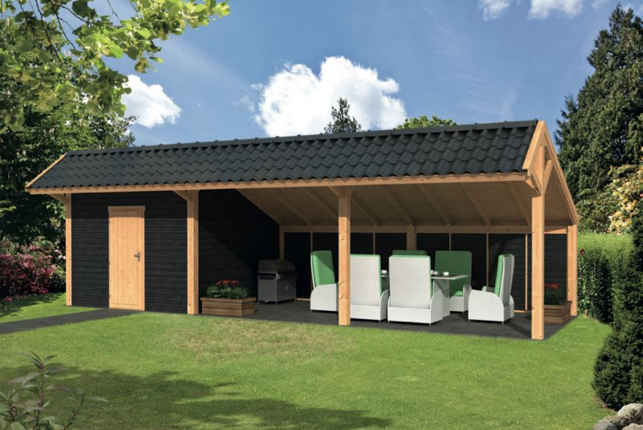 Lariks/Douglas Kapschuur Bergen XL type 7 zwart 989x452 cm afbeelding