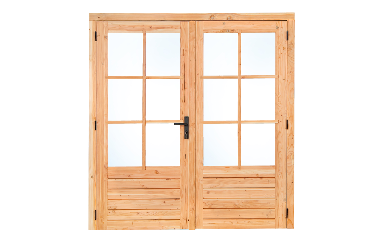 Douglas dubbele glas deur dubbelglas 6-ruits 205x215 cm buitenmaat, linksdraaiend afbeelding