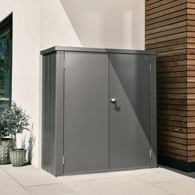 Biohort Romeo M terraskast 132x57x140 cm kwartsgrijs