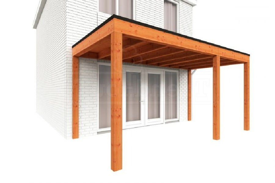 Trendhout Aanbouwveranda Modena 485x300 cm - model rechts