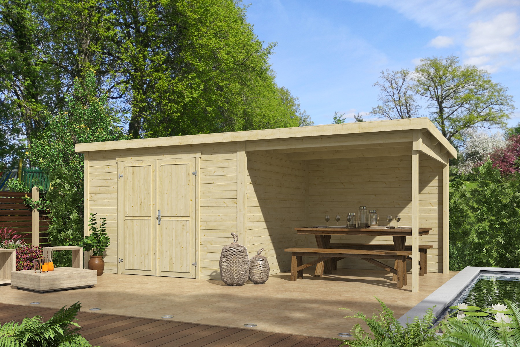 Tuinhuis Kjeld 550x250 cm afbeelding