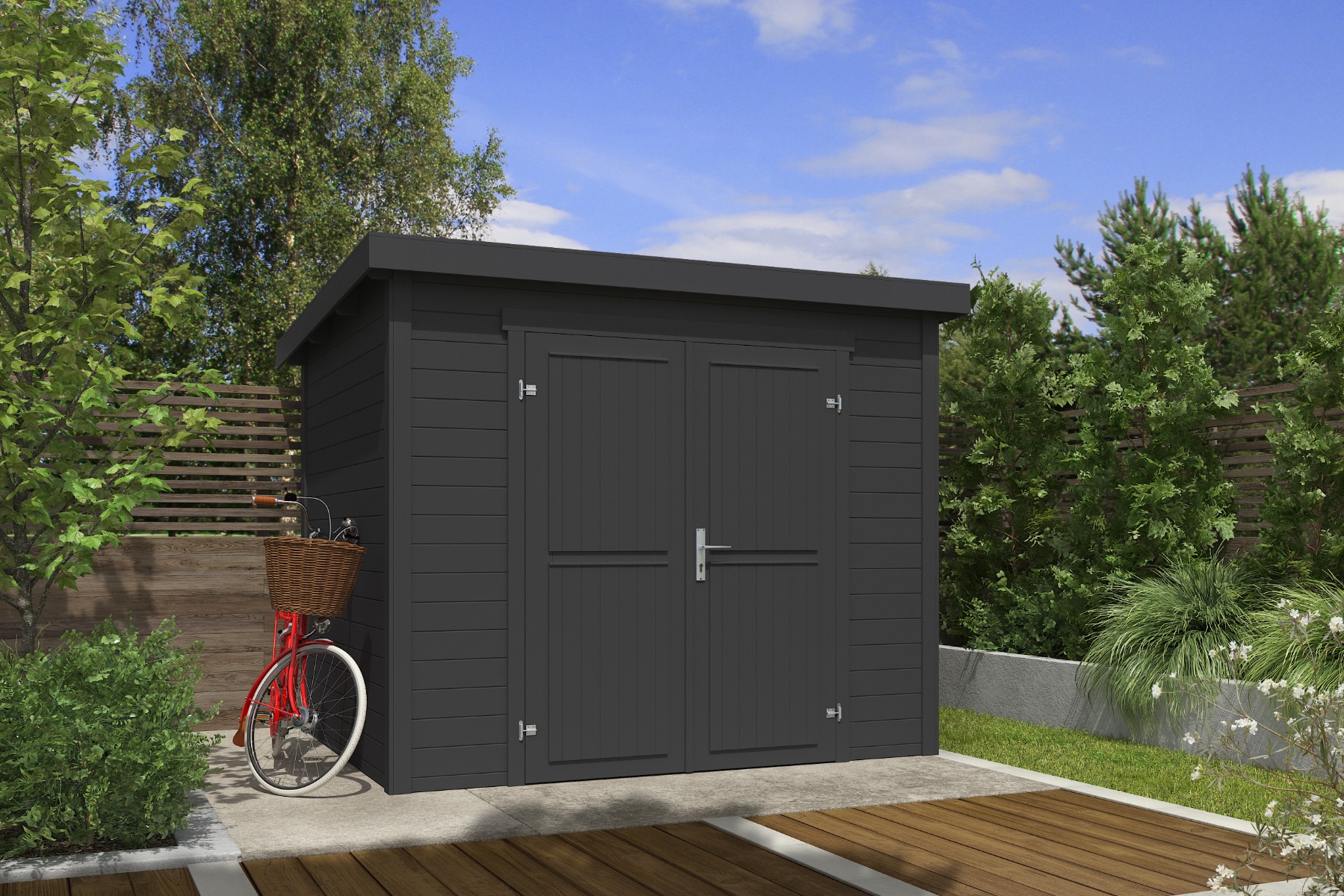 Tuinhuis Mila 250x200 cm - Carbon Grey gecoat afbeelding
