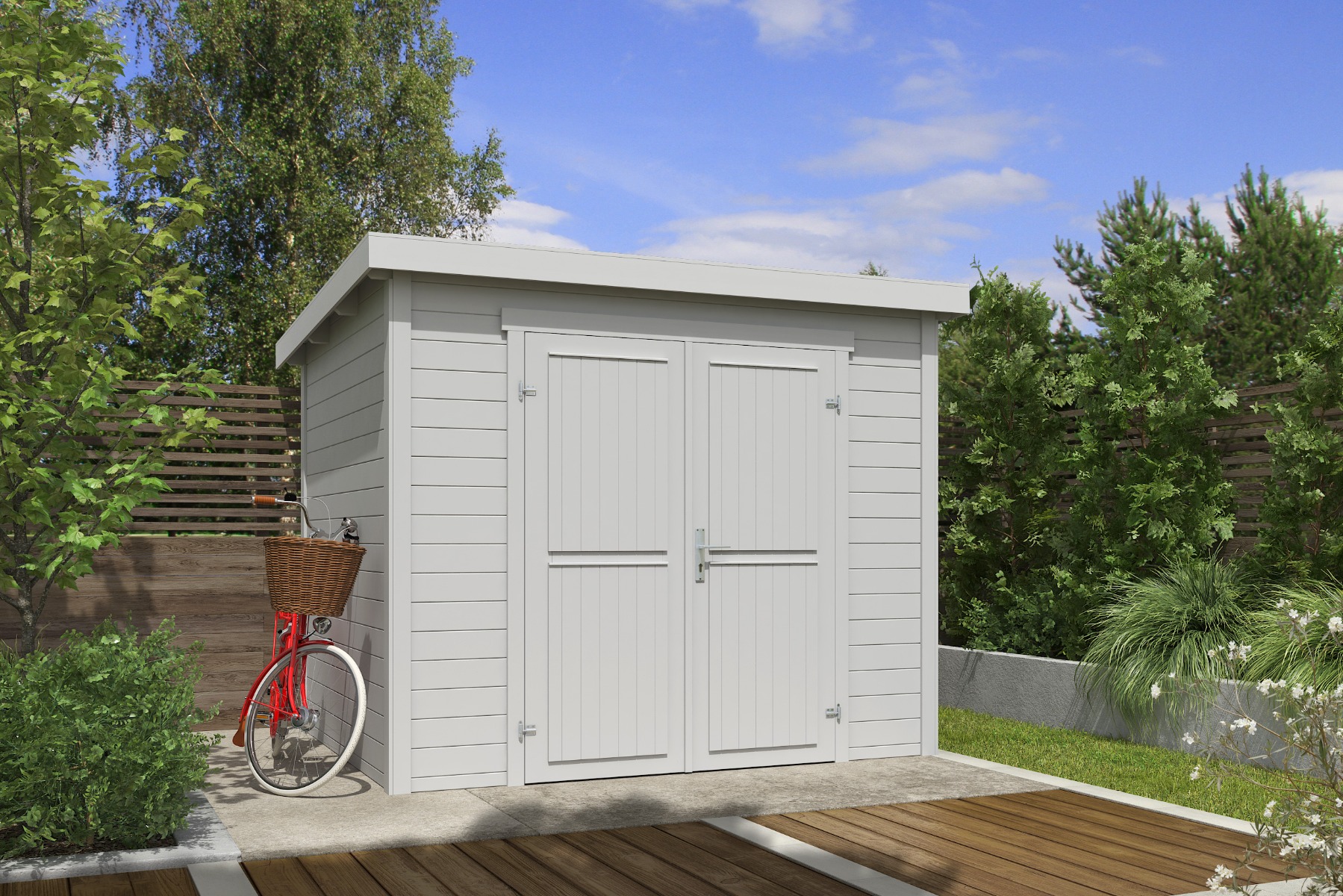 Tuinhuis Mila 250x200 cm - Platinum Grey gecoat afbeelding