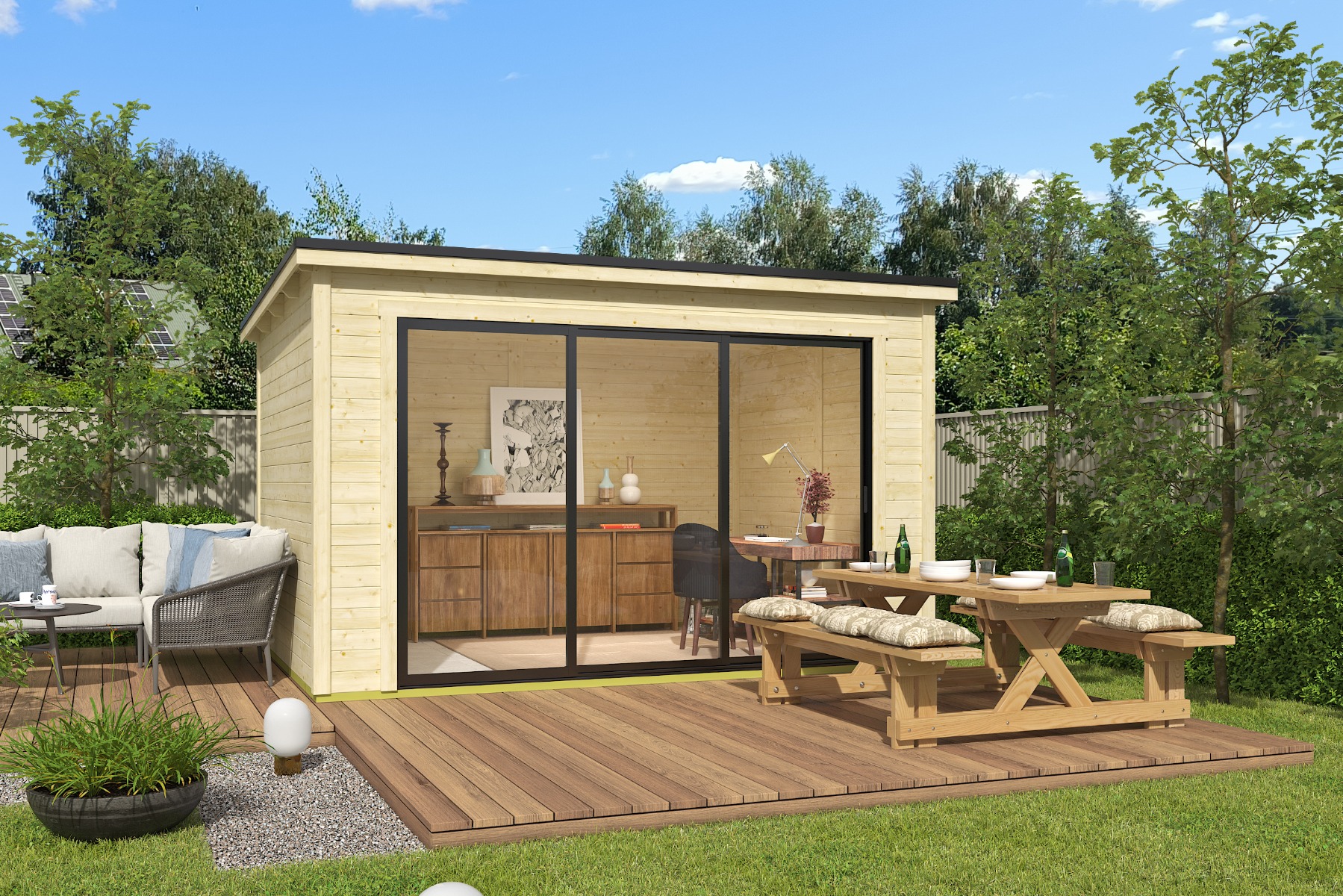 Tuinhuis Pernilla 385x295 cm afbeelding