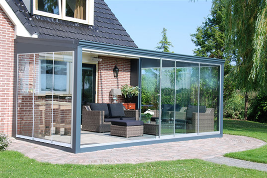 Glastuinkamer met glasdak 500x330 cm op 3 staanders
