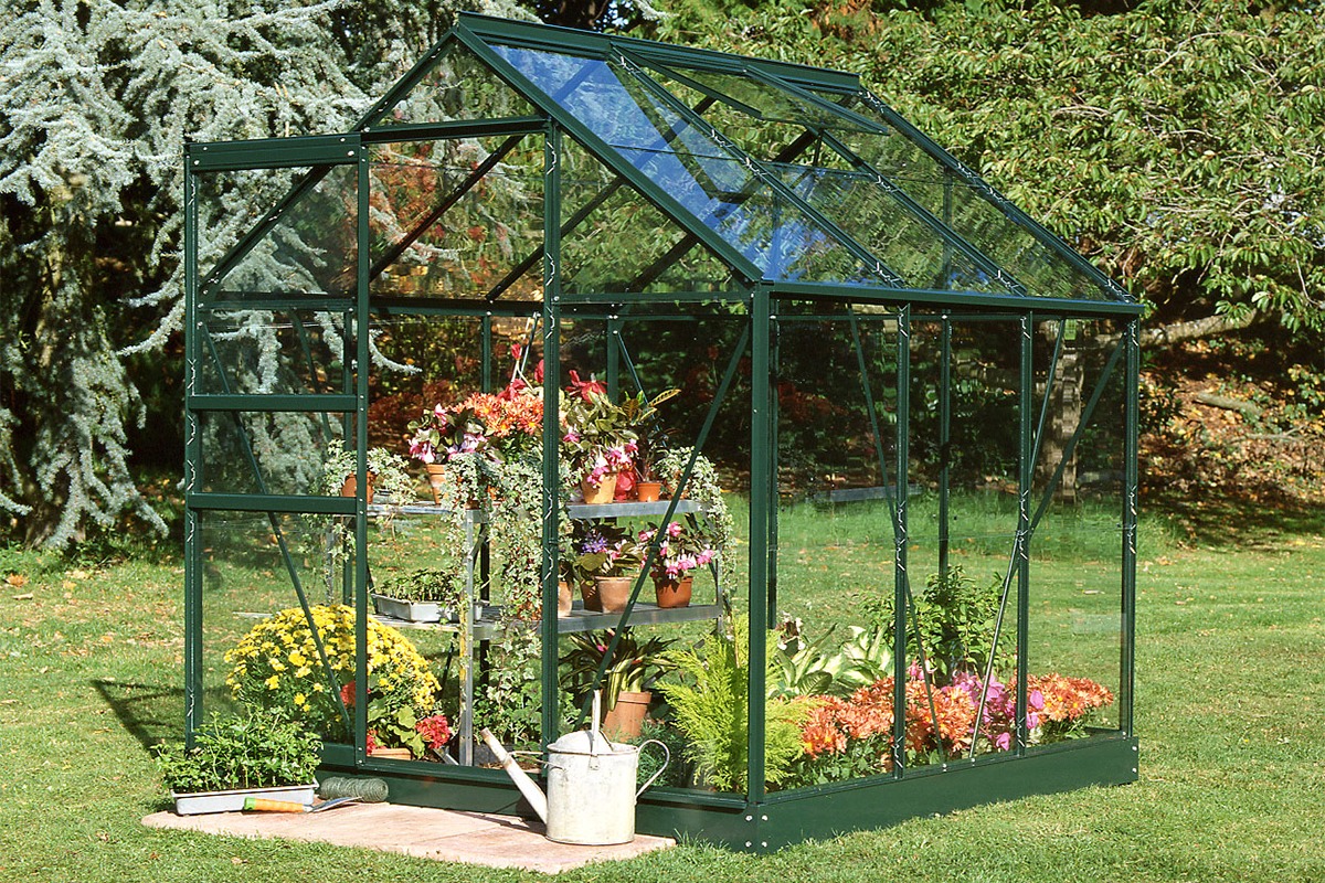Tuinkas Popular 86 klassiek groen - 3 mm veiligheidsglas - 193x257 cm