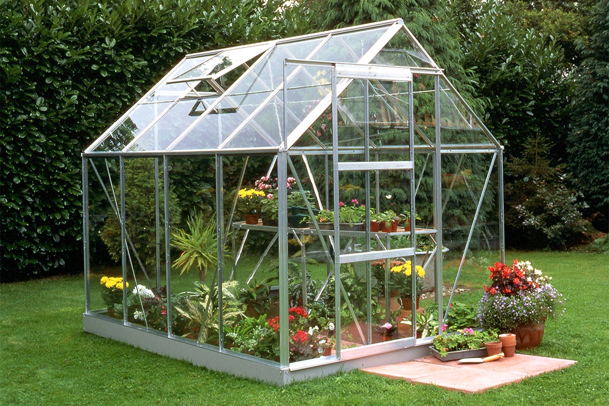 Tuinkas Popular 86 aluminium - 3 mm tuindersglas - 193x257 cm- - Tuindersglas- Royal Well