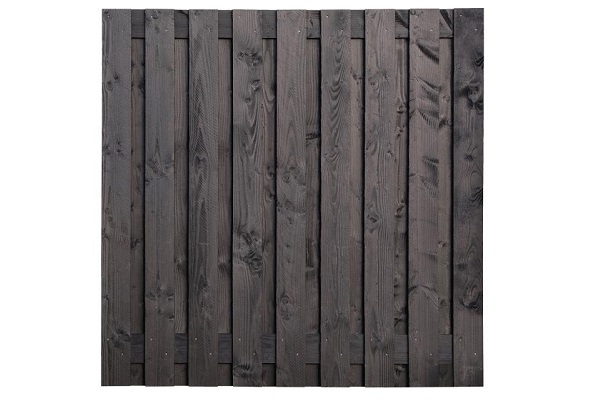Tuinscherm Karin 180x180 cm Zwart gedompeld