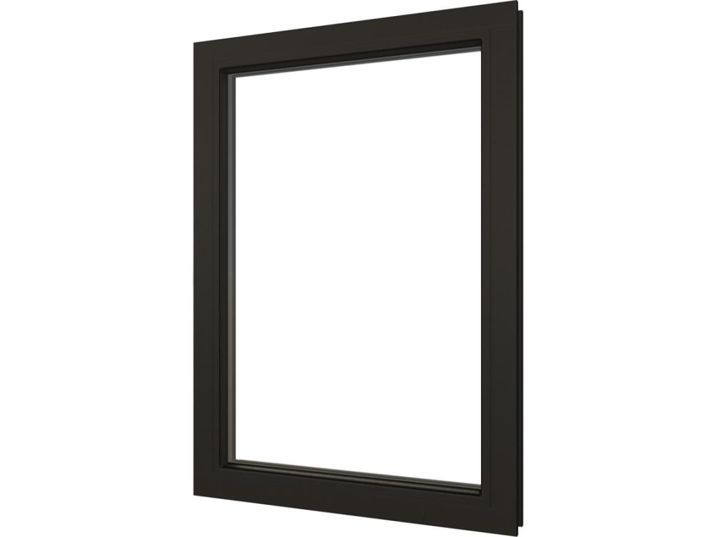 Vast raamkozijn meranti - 77,4x107,4 cm - zwart afbeelding
