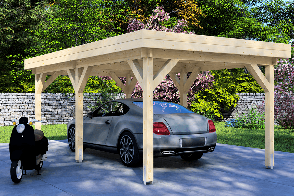 Carport 300x600 cm plat dak - Van Kooten Top Merken Winkel