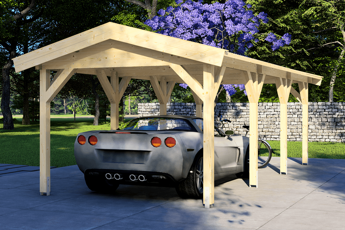 Carport 300x700 cm zadeldak - Van Kooten Top Merken Winkel