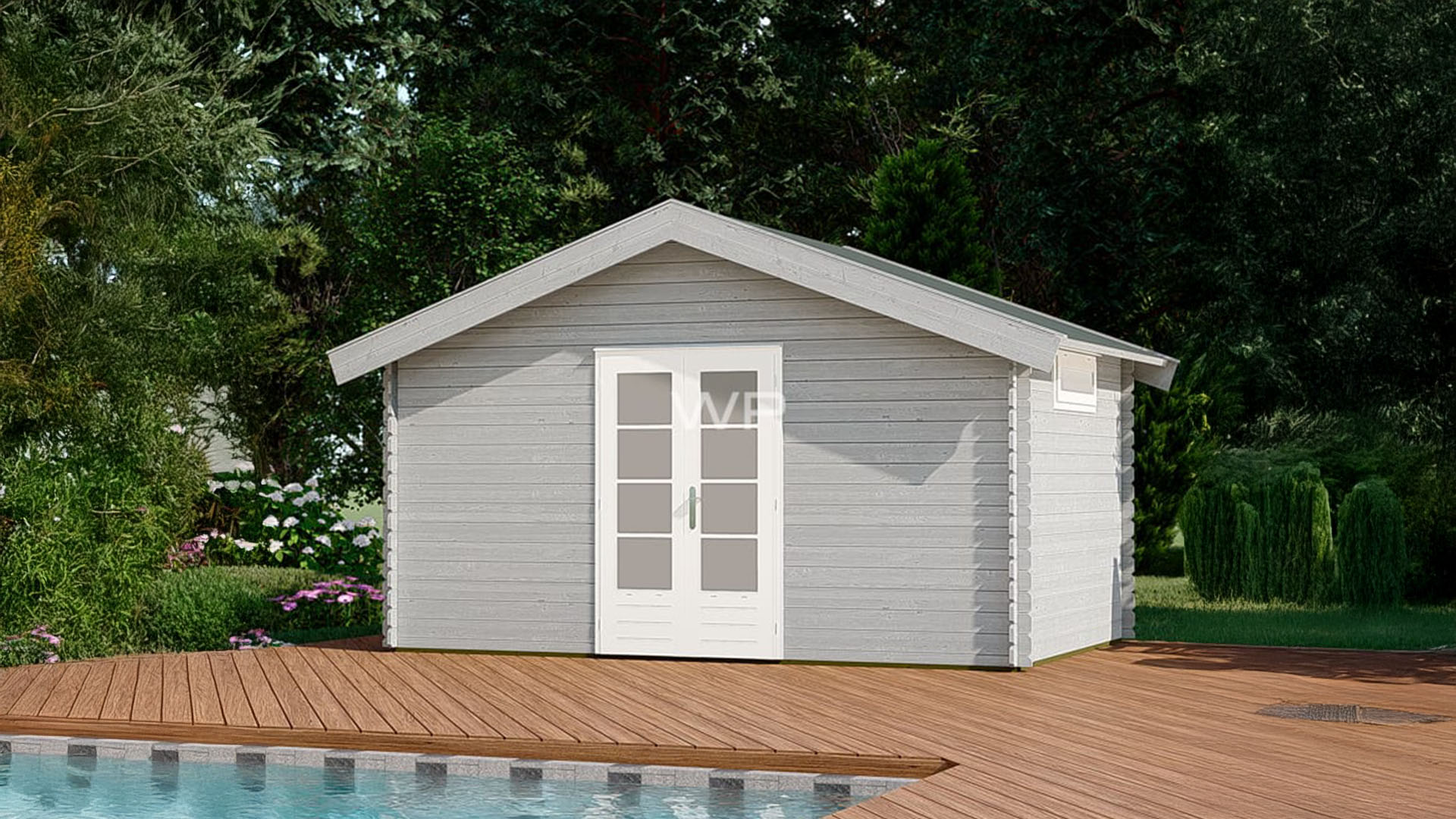 Woodpro Blokhut/Tuinhuis Oetelaar 450x300 cm- Zadeldak- Hout- Woodpro afbeelding