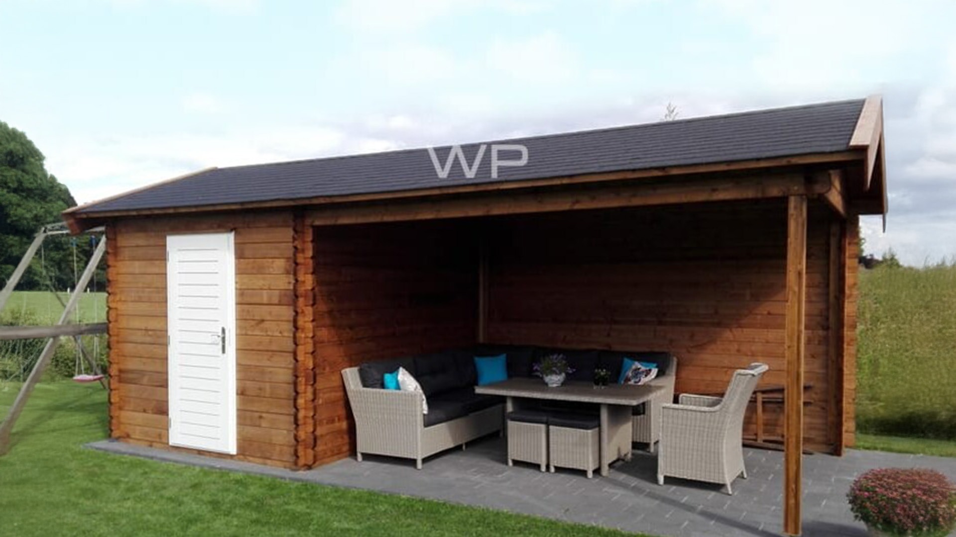 Woodpro Blokhut/Tuinhuis Westen 650x300 cm- Zadeldak- Hout- Woodpro afbeelding