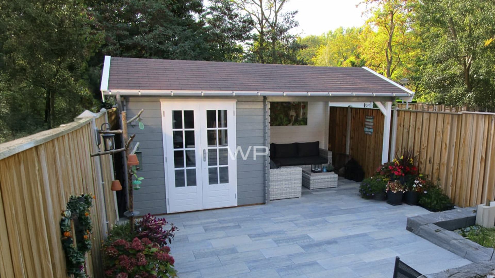 Woodpro Blokhut/Tuinhuis Margret 550x300 cm- Zadeldak- Hout- Woodpro afbeelding